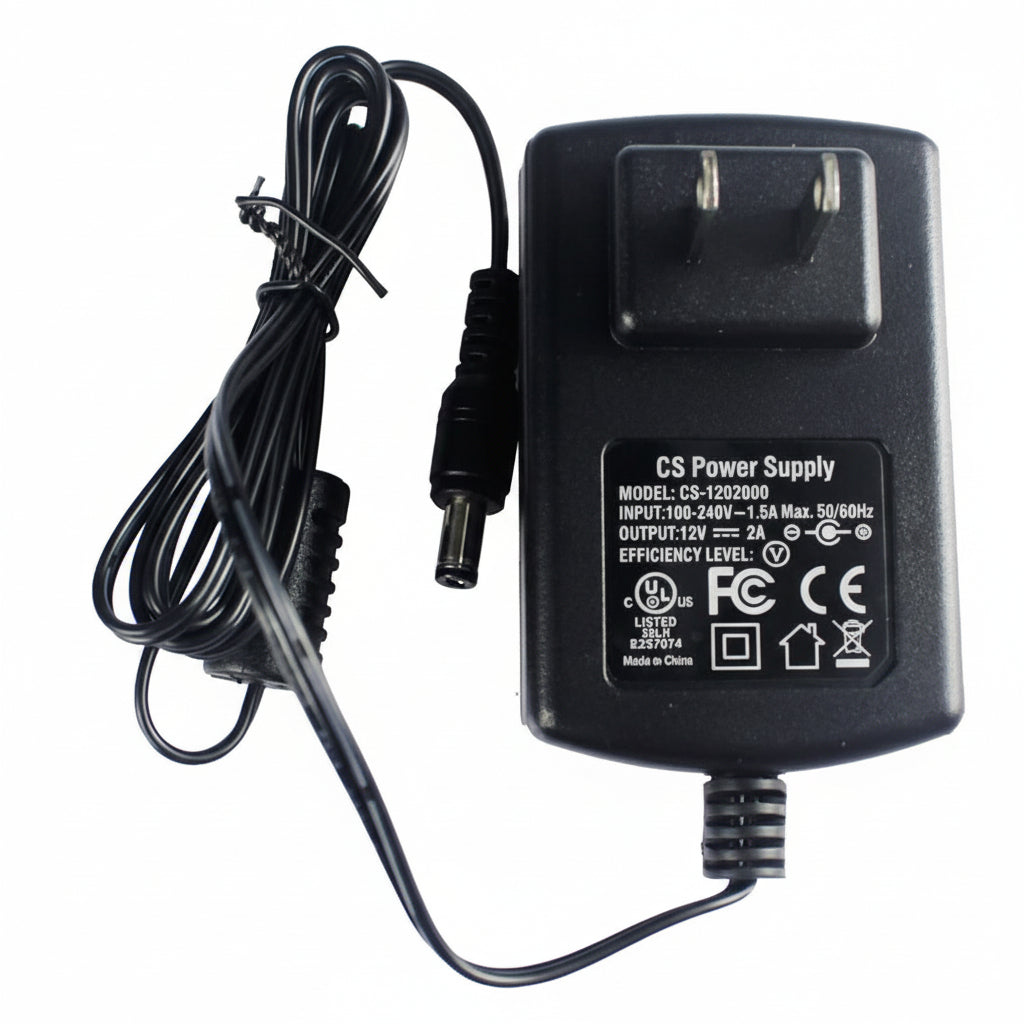 UL Listed 12V 2A DC Power Adapter 5.5x2.1mm for CCTV